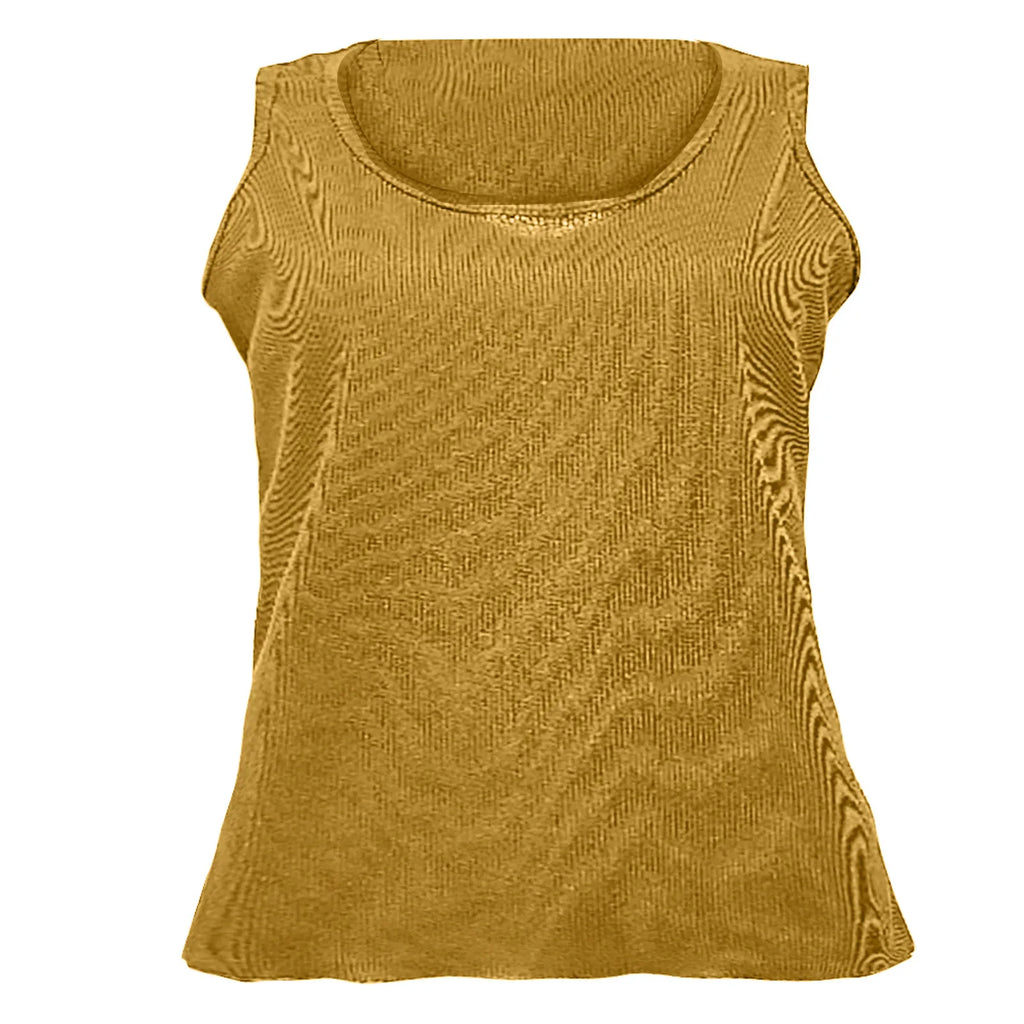 VogueWay Oversized Summer Solid Knitted Tank Top