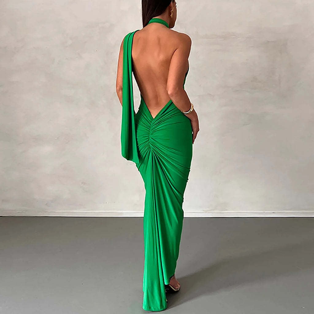 VogueWay Elegant Satin Maxi Dress