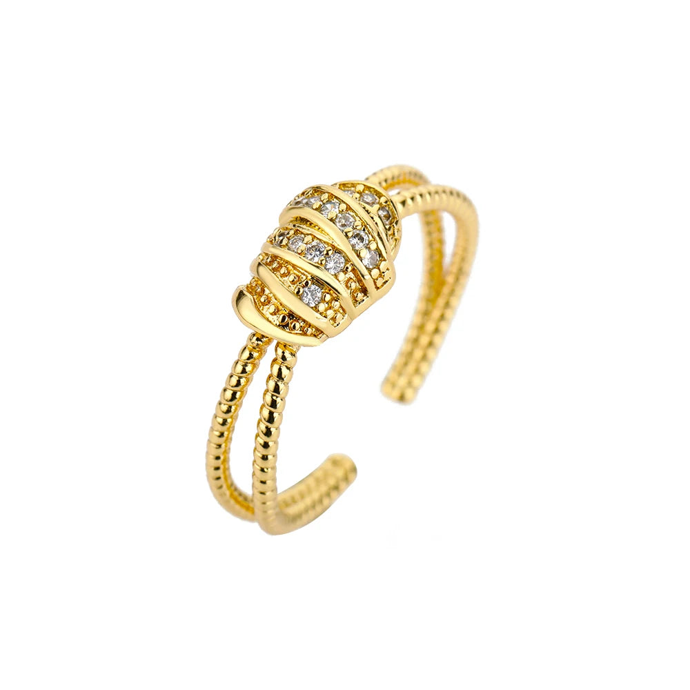 VogueWay Stylishly Zircon Cross Knots Ring