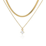 VogueWay Crystal Zircon Layered Elegant Necklace