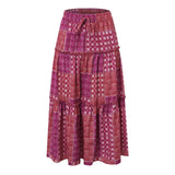 VogueWay High Waist Long Printed A-Line Skirt
