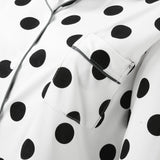 VogueWay Women's Casual Polka Dot Print Pajama Set