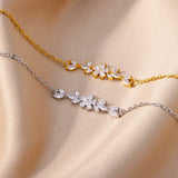 VogueWay Charming Zircon Flowers Bracelet
