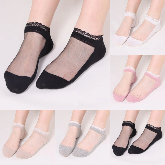 VogueWay Women's Comfy Breathable Glass Silk Short Socks